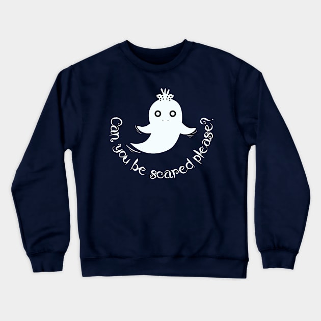 Cute Halloween Ghost. Can you be scared please ? Crewneck Sweatshirt by SalxSal